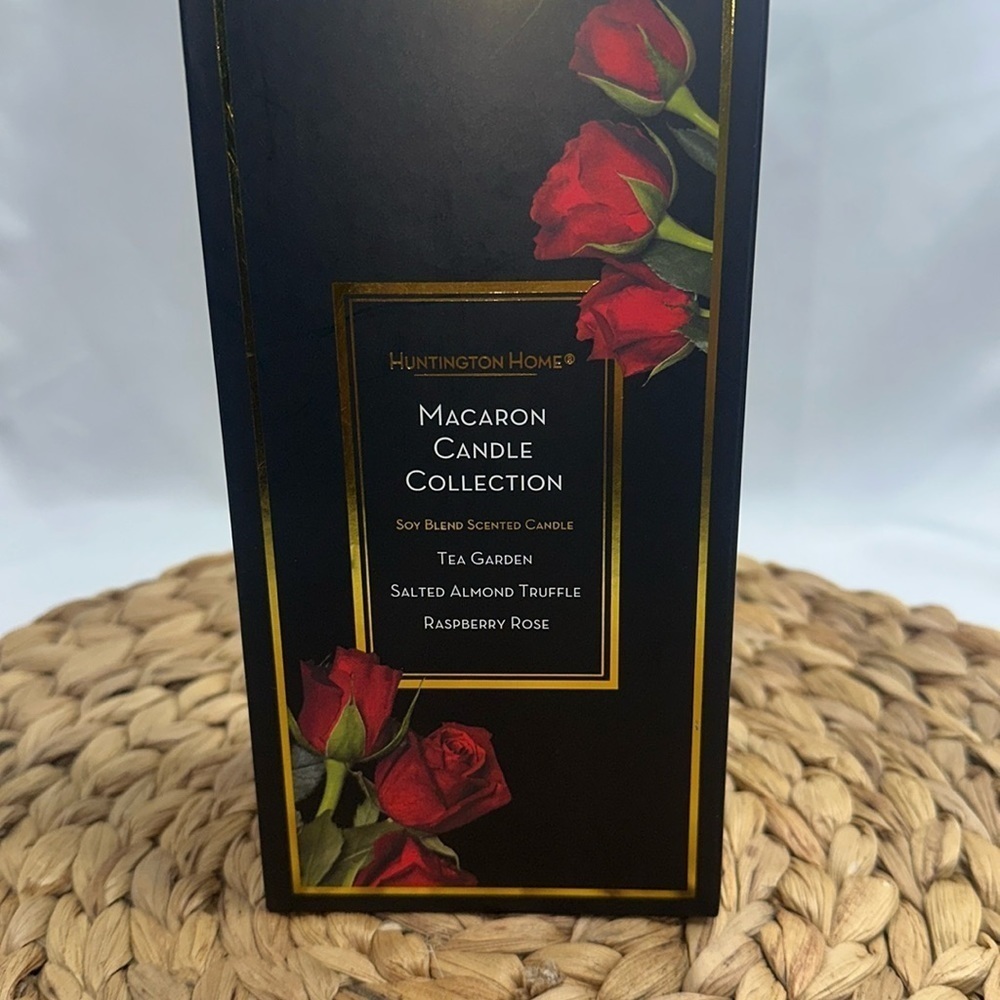 Huntington Home Macaron Candle Collection Soy Blend Scented Candles Three pr Box